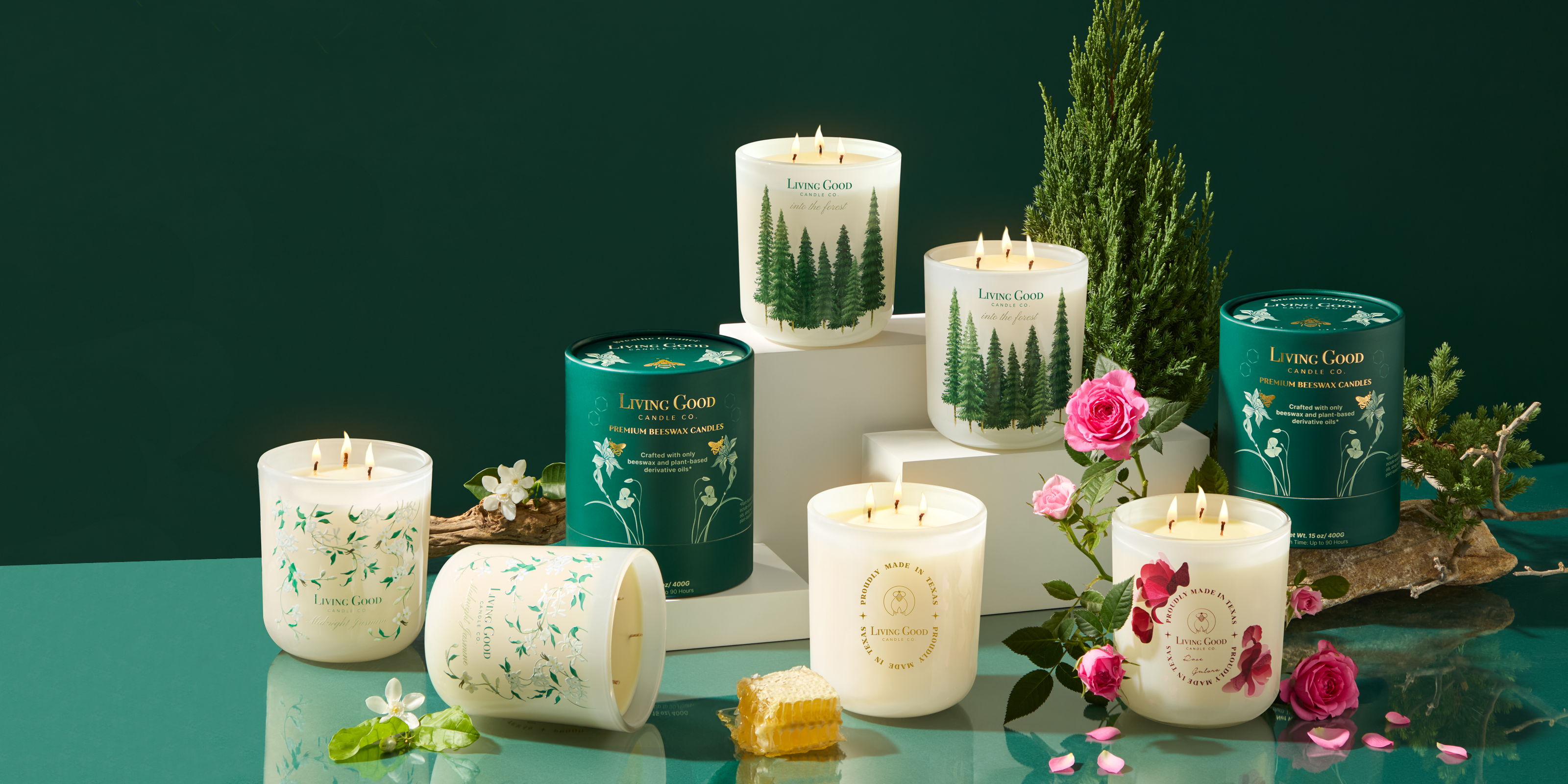 Beeswax candles lifestyle image