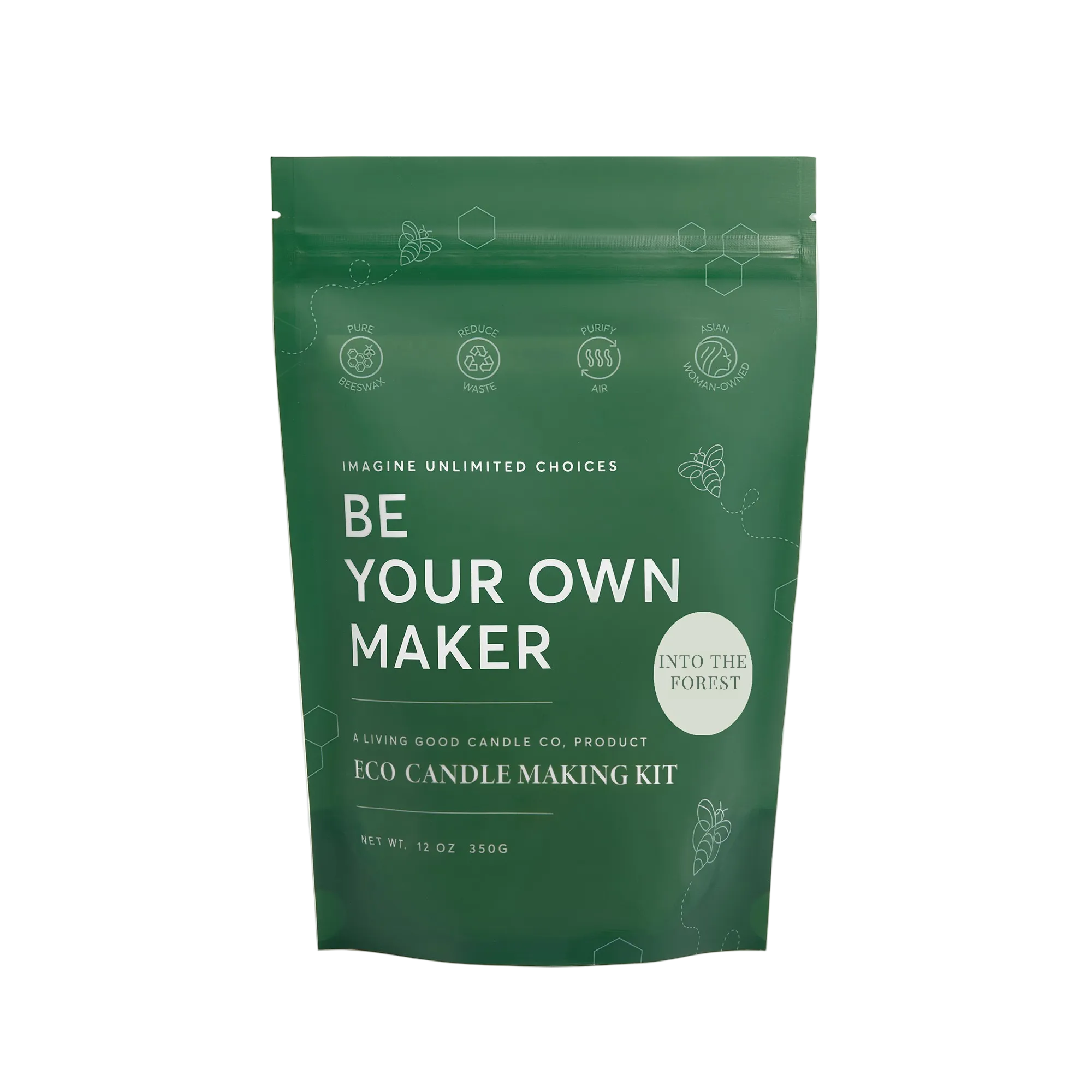 Living Good Candle Co's Eco Candle Making Kit. Now in the best selling Into The Forest Scent