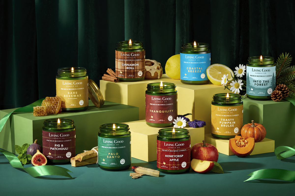 Ultimate Bundle of 9 Beeswax Candles (5.5 oz Each)