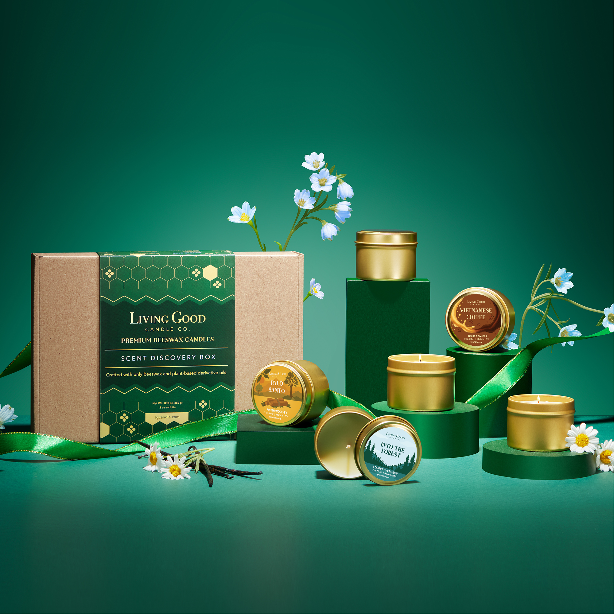 Scent Discovery Box – Scented Beeswax Candle Set